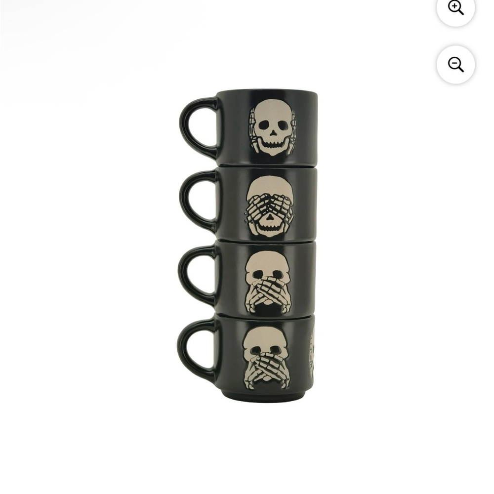 Small 4oz Skeleton Espresso Stackable Mug Set
